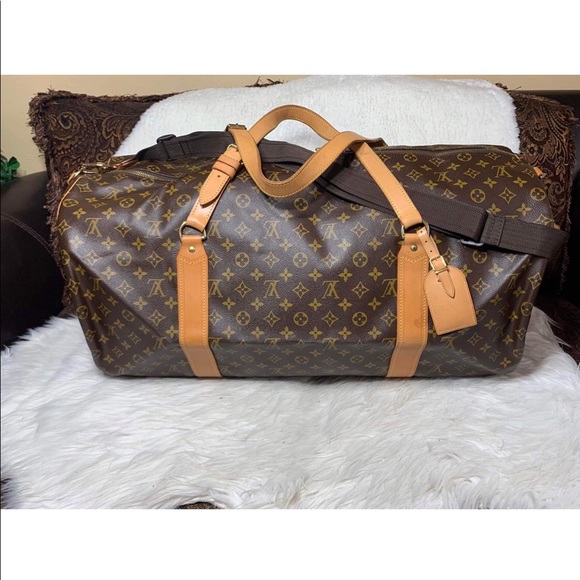 💎✨LARGE RARE✨💎 KEEPALL POLOCHON 65 Louis Vuitton TRAVEL - Picture 12 of 16